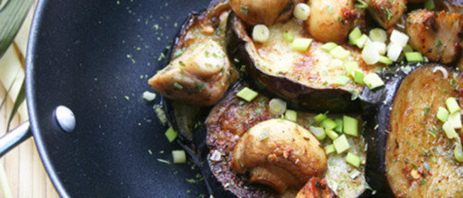 Баклажаны с грибами