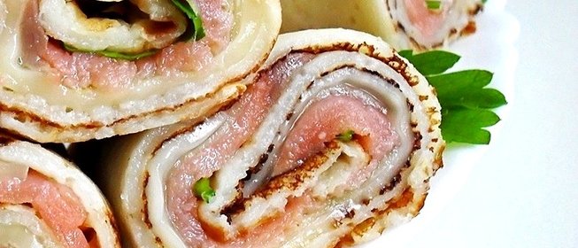 Блинчики с форелью