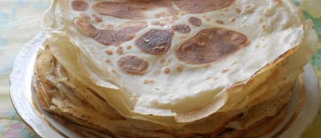 Блины на воде тонкие