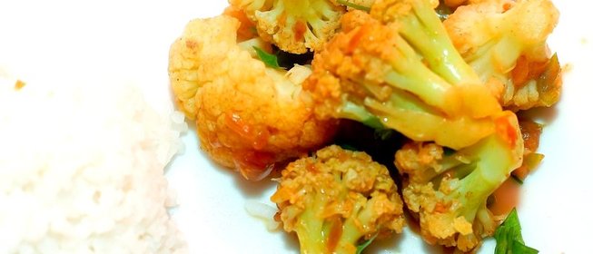 Цветная капуста с карри