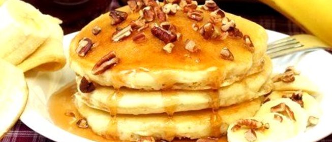 Банановые оладьи с овсяной мукой