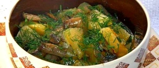 Тушеная картошка с шампиньонами