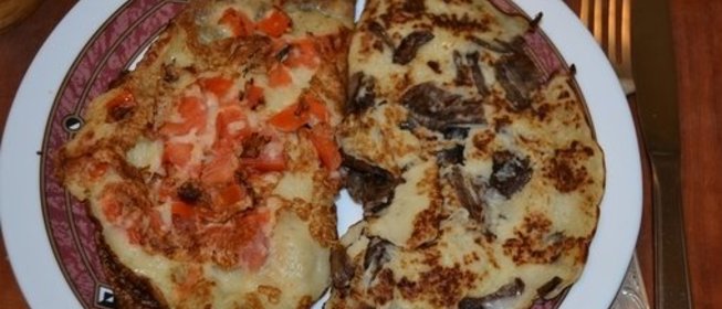 Блины с помидорами