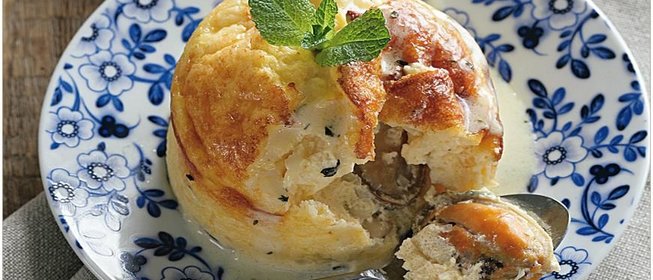 Запеканки с мидиями и мятой