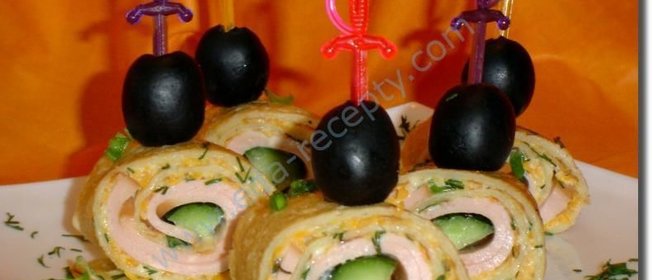 Блины с колбасой Острячок