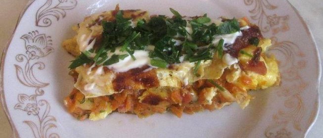 Омлет с морковью