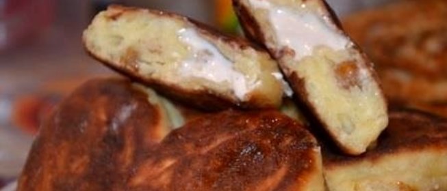 Сырники с черешней и жидкой начинкой