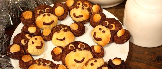 Печенье Обезьянки на Новый год