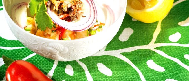 Севиче из скумбрии и лосося