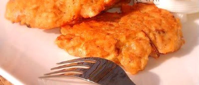 Оладьи из мацы с сыром чеддер