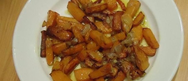 Чудесная тыква жареная с луком и морковью