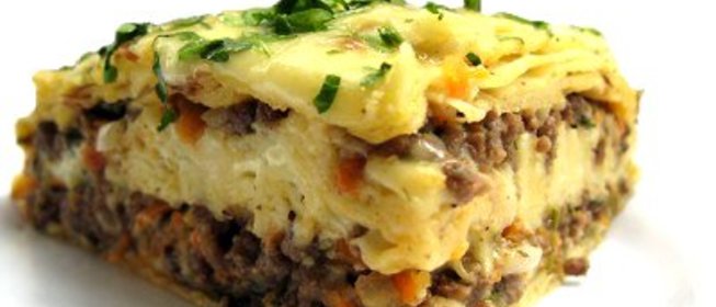 Запеканка из лаваша с фаршем