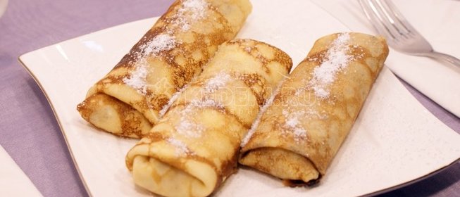 Блинчики с творогом и изюмом