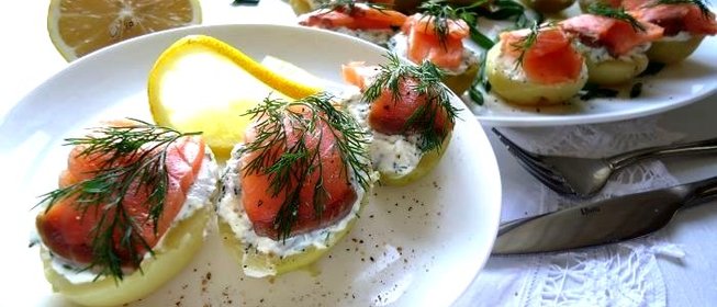 Семга с картофелем