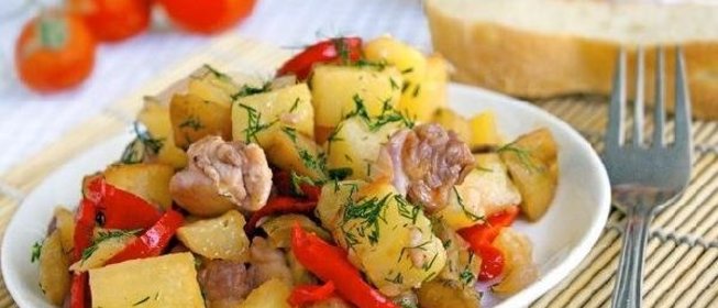 Ассорти из овощей с курицей