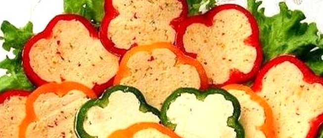 Перец сладкий, фаршированный сыром