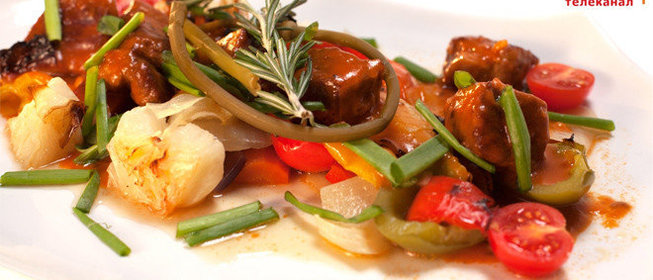 Рагу из говядины с овощами от телеканала «Еда»