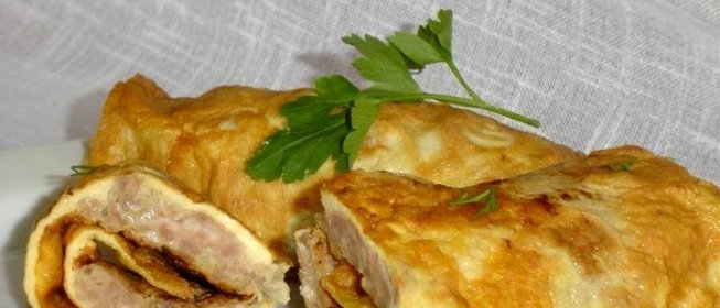 Омлет с фаршем