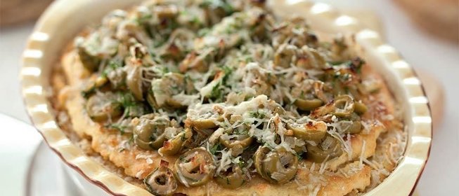 Гороховая запеканка с оливками