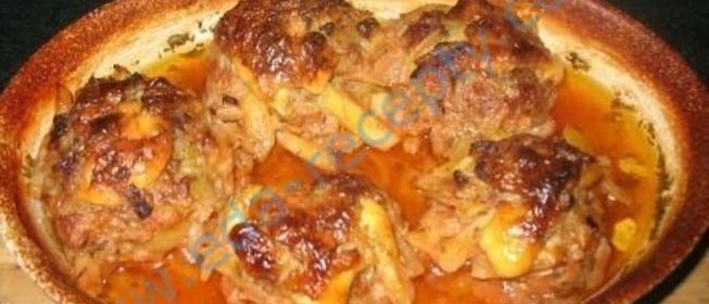 Картошка с фаршем из щуки