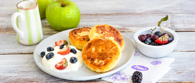 Сырники с яблоками