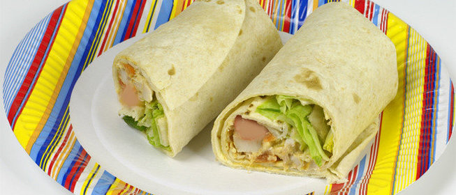 Закуска из лаваша и крабовых палочек