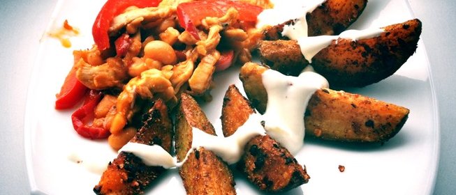 Картофель по‑деревенски с фахитас (Мясо по‑мексикански)