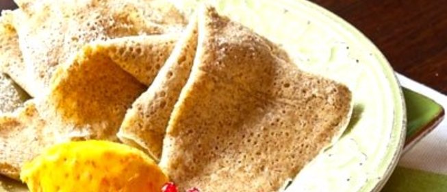 Ажурные блинчики с творогом