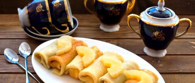 Блинчики с фруктовой начинкой