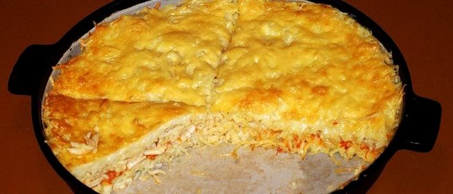 Запеканка с кальмарами