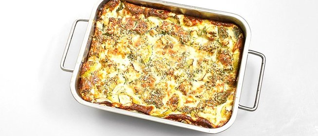 Летняя запеканка из кабачков