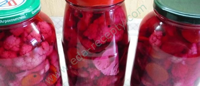 Цветная капуста на зиму в банках