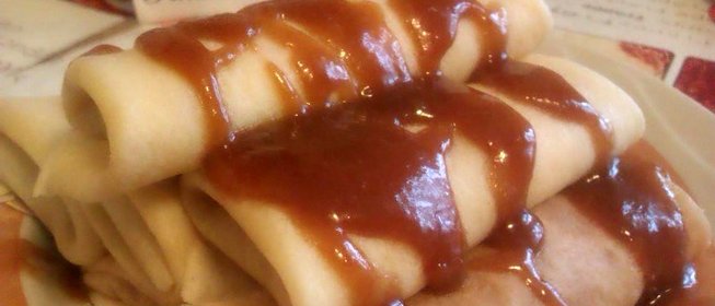 Блинчики с карамельно-банановой начинкой