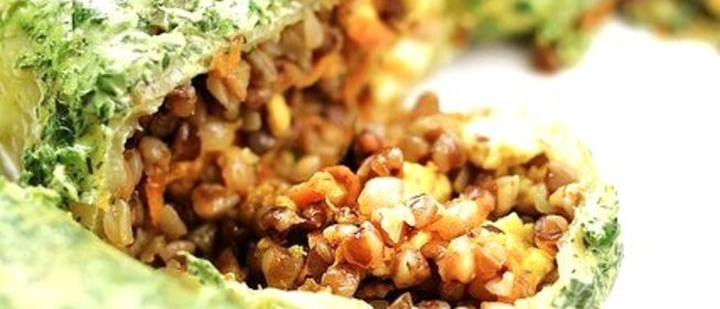 Перец, фаршированный гречкой и сыром