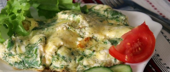 Омлет с кабачком и зеленью