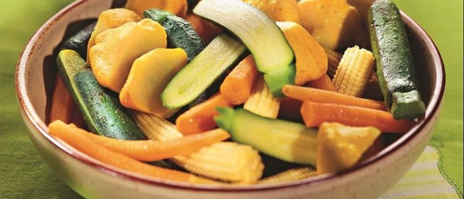 Глазированные молодые овощи