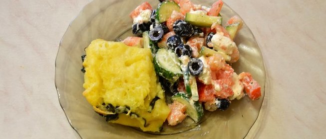 Картофельная запеканка со шпинатом