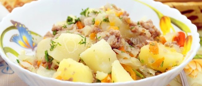 Картофель с фаршем