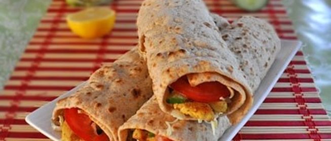 Шаурма с капустой и курицей