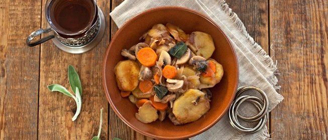 Жареная картошка с грибами