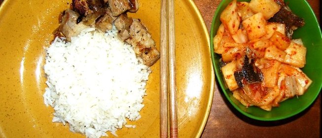 Дайкон с камбалой по-корейски