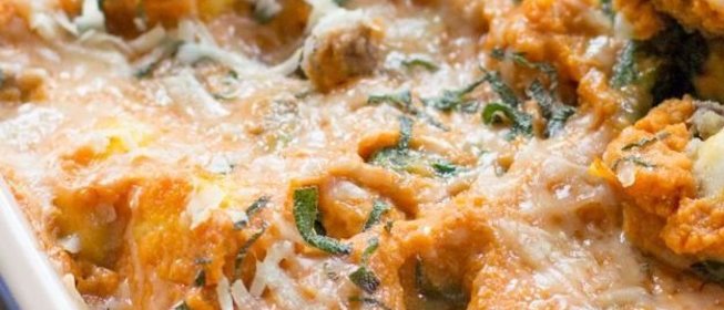 Мясная запеканка с тыквой