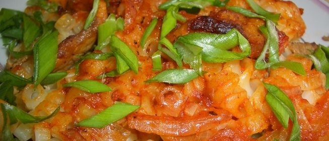 Запеканка из макарон со свининой