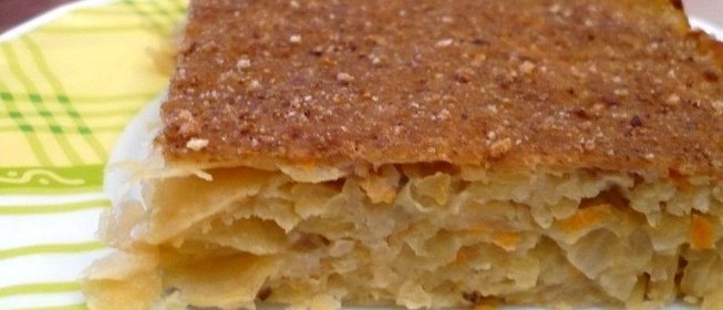Овощная запеканка с квашеной капустой