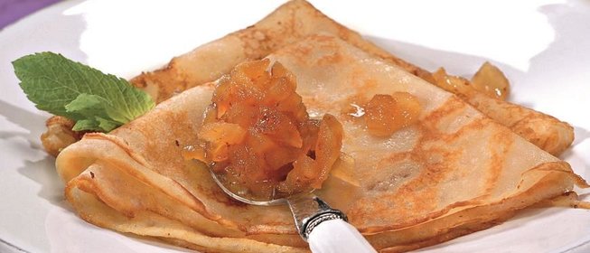 Гречневые блины с яблоками