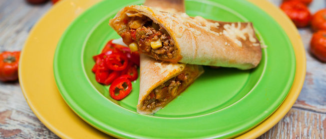 Буррито с сырной лепешкой