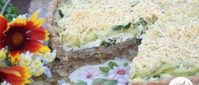 Тарт с кабачками и творогом