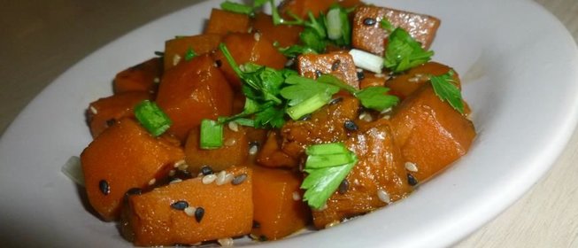 Тыква с кунжутом