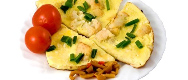 Цветная капуста в омлете