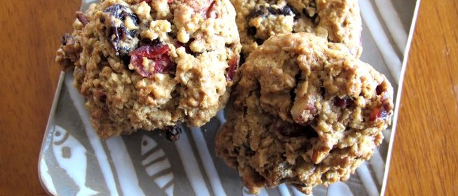 Овсяное печенье с сухофруктами и орехами